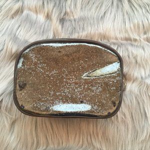 Henri Bendel Cosmetic Case Black Glitter NWOT